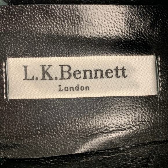 L.K.BENNETT Size 6 Black Leather Boots - Picture 6 of 7
